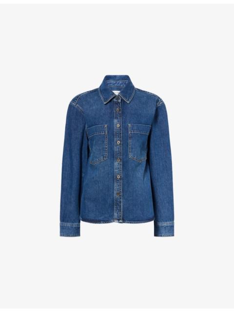FRAME The Polished Relaxed-Fit Denim Shirt