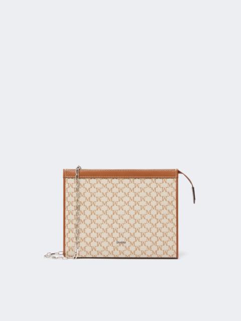 Max Mara Cotton jacquard small pouch - HAZELNUT BROWN