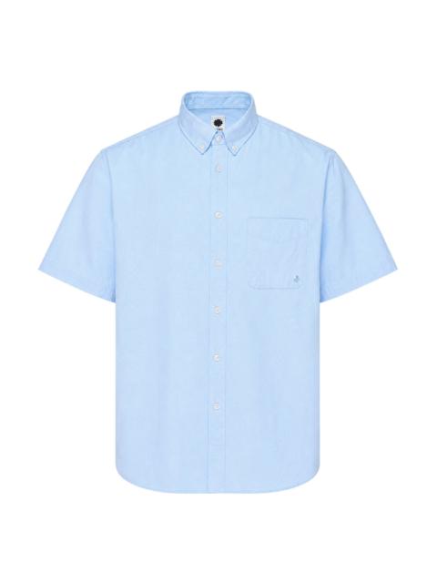 vowels Short Sleeve Oxford Button Down Shirt