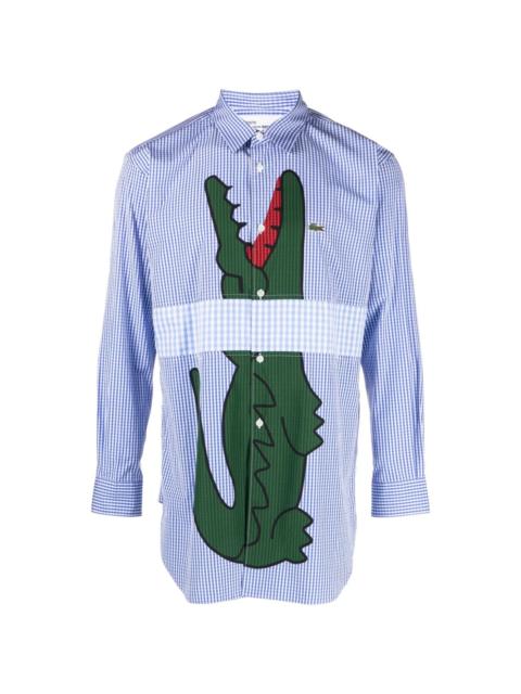 Comme des Garçons SHIRT x Lacoste logo-print checked shirt