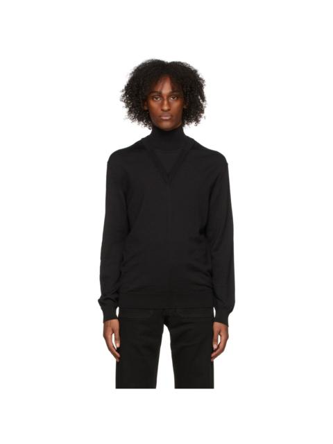 Lemaire Black Double-Breasted Layer Turtleneck