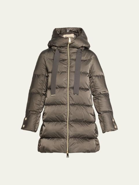 Herno Ultralight Nylon A-Shape Hooded Down Jacket