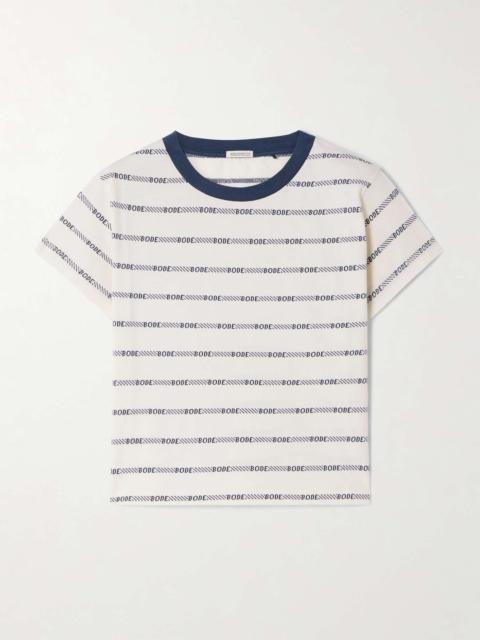 BODE Rec jacquard-knit cotton T-shirt