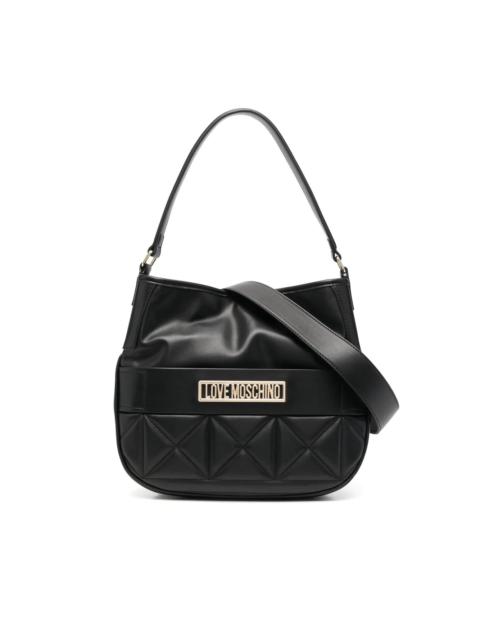 Moschino logo-plaque tote bag