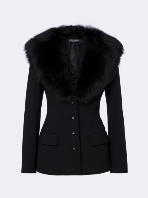 Dolce & Gabbana DG wool-blend jacket