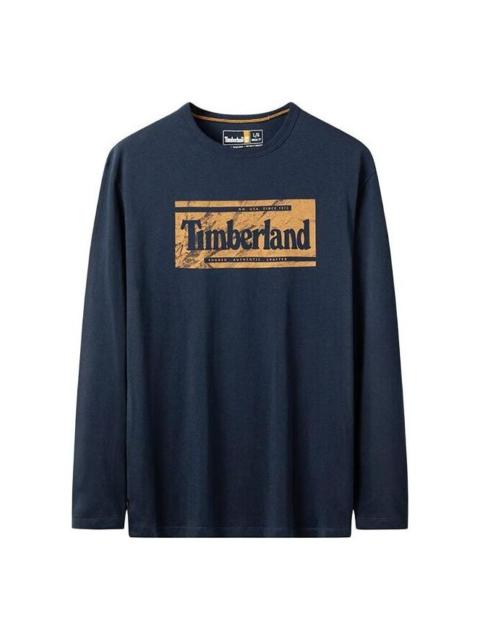 Timberland Timberland Brand Long Sleeve T-Shirt 'Navy' A2KNF-433