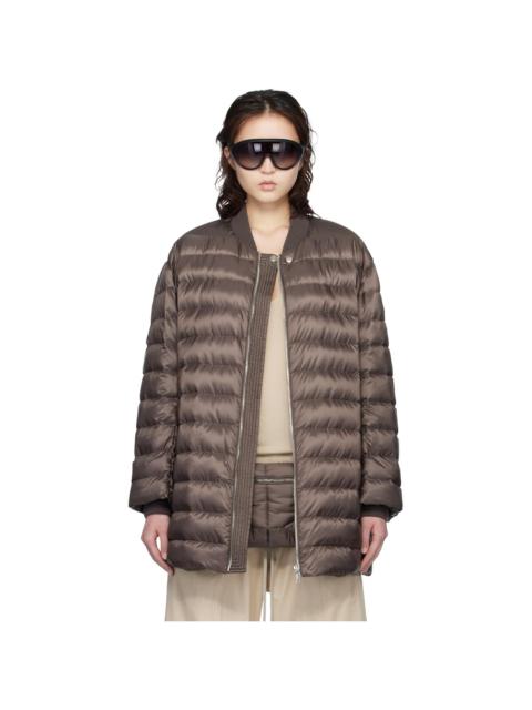 Rick Owens Moncler + Rick Owens Brown Flight Down Jacket