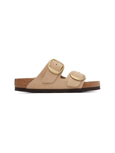 BIRKENSTOCK Beige Regular Arizona Big Buckle Nubuck Sandals