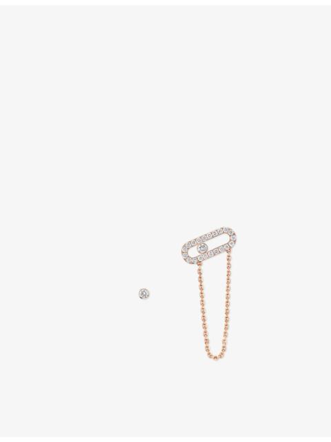 MESSIKA Move Uno 18ct gold and diamond chain and stud earrings