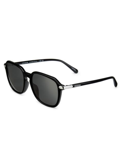COACH Men's HC8383U 55MM Semi-Metal Sunglasses - Black