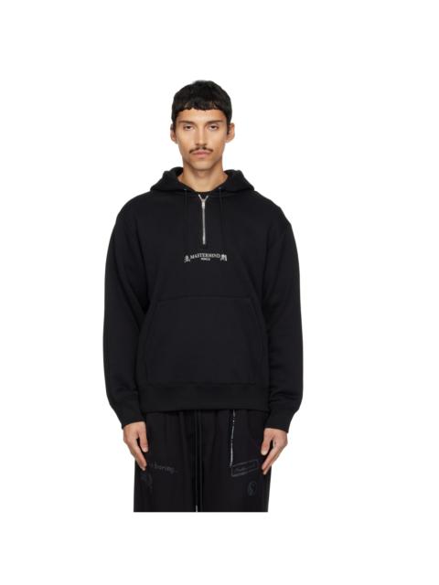 MASTERMIND WORLD Black MW Loopwheel Half-Zip Hoodie