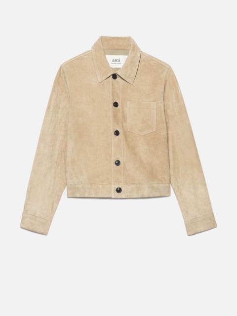 AMI Paris Suede Buttoned Overshirt
