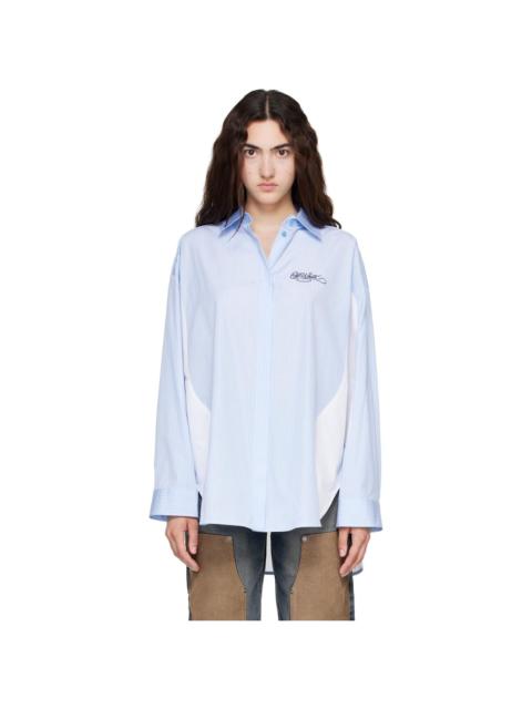 Off-White Blue & White Mix Stripe Pop Lover Shirt