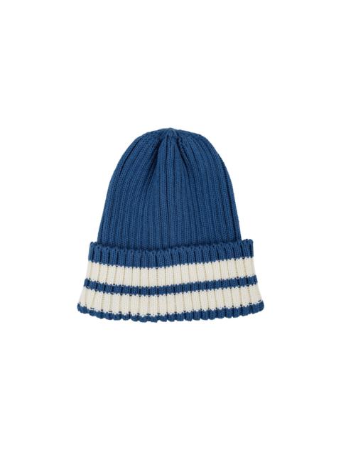 The Real McCoys MA26015 Striped Cotton Knit Cap Blue