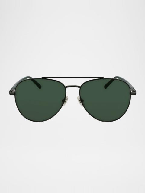 FERRAGAMO Men's SF316S Prisma Metal Aviator Sunglasses