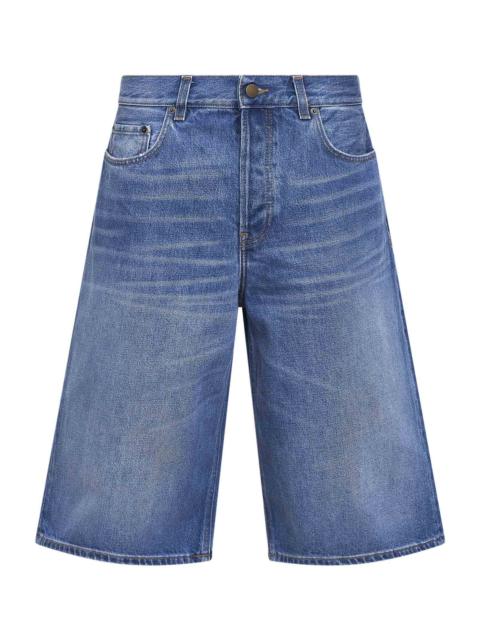 HAIKURE Blue cotton denim New Becky Bermuda shorts