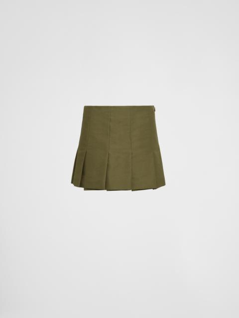 Technical canvas miniskirt