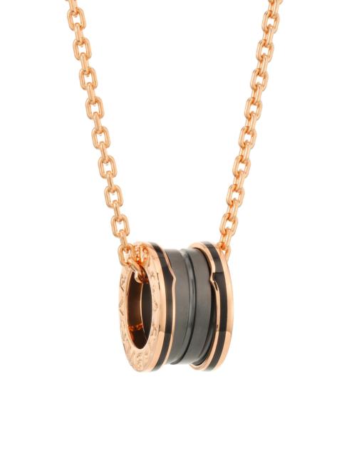 BVLGARI Women's B. zero1 18K Rose Gold & Black Ceramic Pendant Necklace - Black Rose Gold