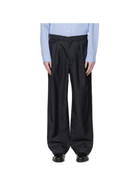 Nanamica Navy Polyester Twill Club Trousers