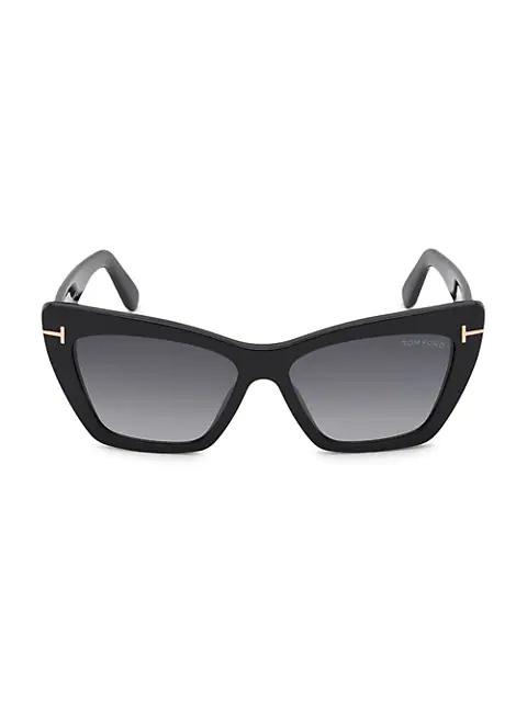 TOM FORD Wyatt 56MM Cat Eye Sunglasses