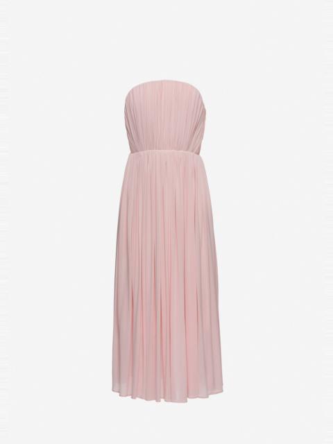 MAGDA BUTRYM Strapless pleated corset dress in pink
