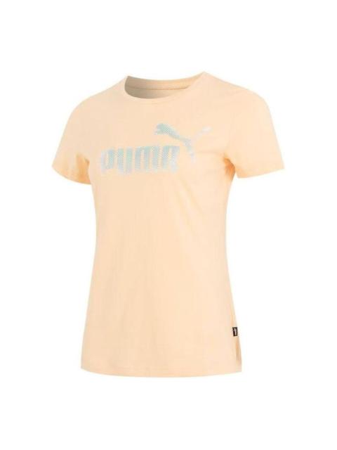 PUMA (WMNS) PUMA Essentials Logo T-Shirt 'Yellow Silver' 682140-45