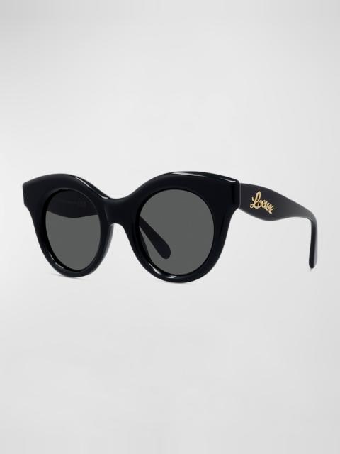 Loewe Curved Logo Acetate & Nylon Cat-Eye Sunglasses