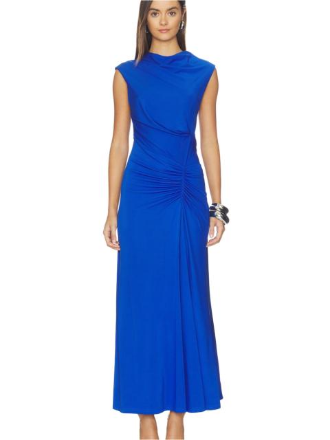 SIMKHAI Acacia Draped Jersey Midi Dress