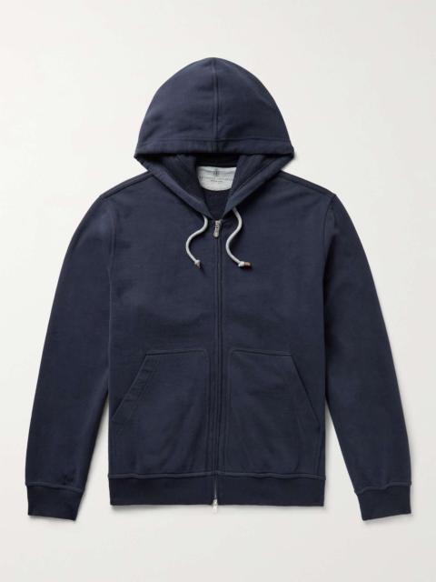 Brunello Cucinelli Loopback Cotton-Jersey Zip-Up Hoodie