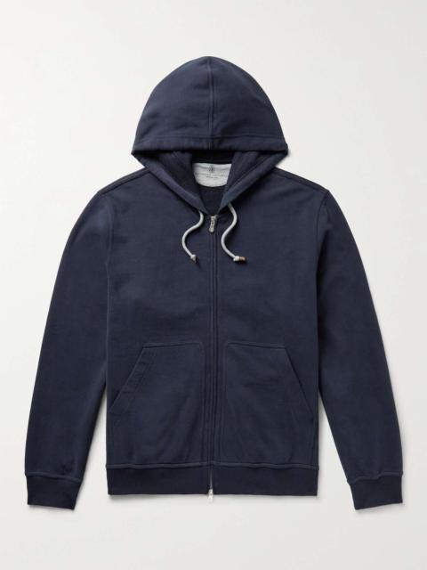 Loopback Cotton-Jersey Zip-Up Hoodie