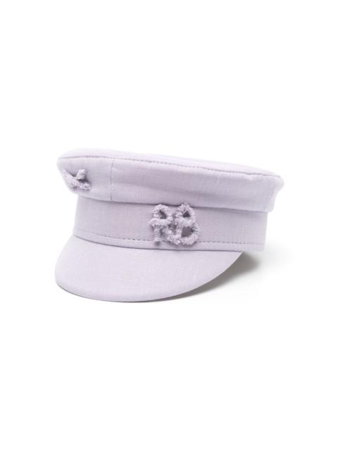 RUSLAN BAGINSKIY Monogram linen baker boy hat