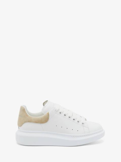 Alexander McQueen Men's Oversized Sneaker in White/beige