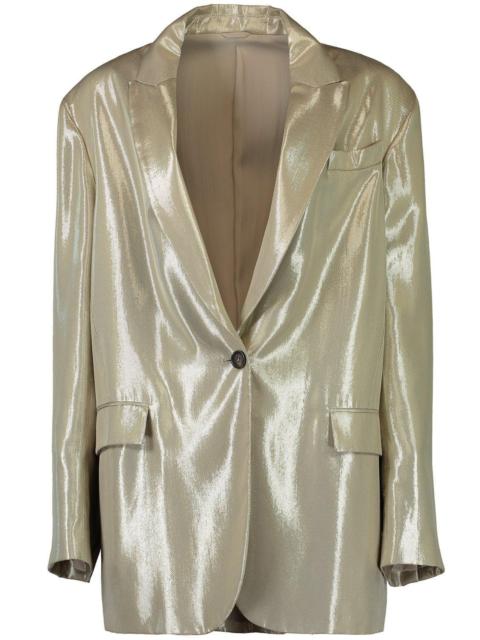 Brunello Cucinelli Metallic Single Breast Blazer