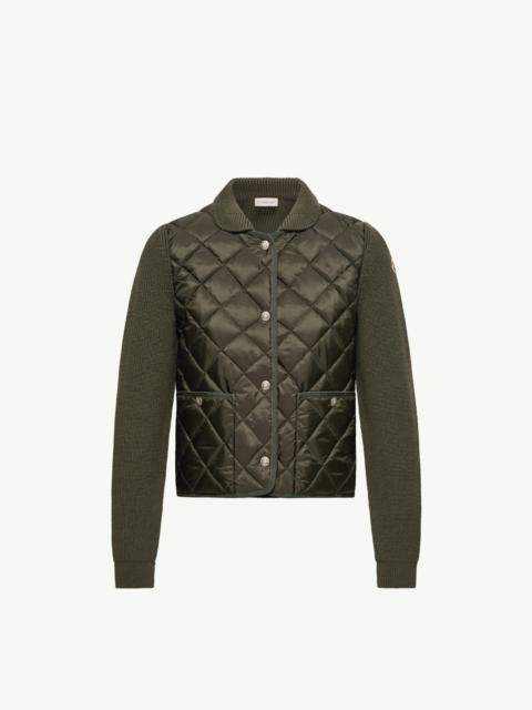 Moncler Diamond Quilted Padded Wool Cardigan