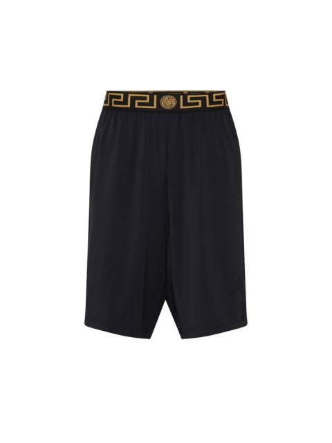 VERSACE Long surf shorts with Greca trim