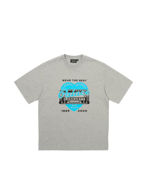 PALACE PALACE CARHARTT WIP HEART T-SHIRT HEATHER GREY