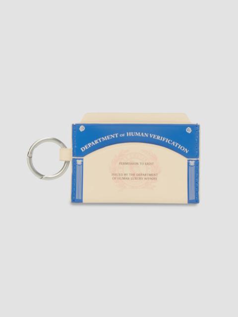 WILLY CHAVARRIA Men's Human Verification Leather Wallet - Royal Blue White