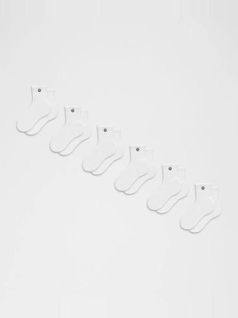 lululemon Unisex Daily Essential Quarter Socks *6 Pack
