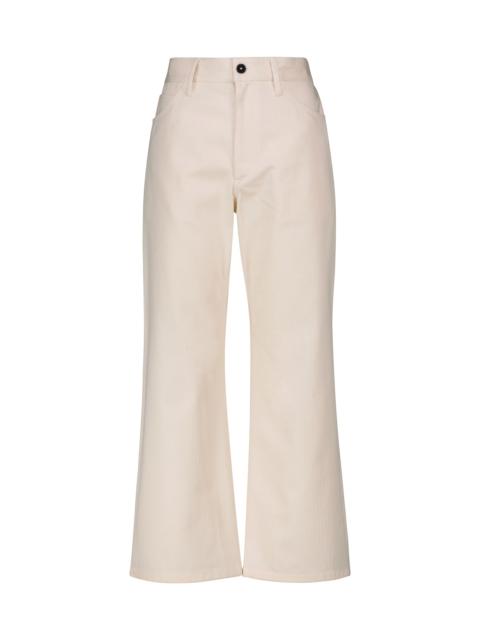 Jil Sander High-rise cotton bootcut pants