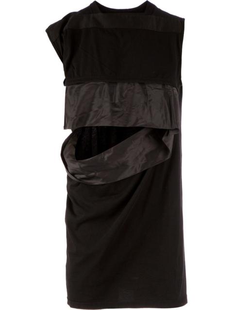 Rick Owens DRKSHDW contrast panel sleeveless top