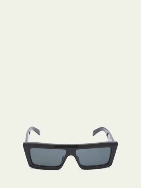CELINE Men's Flat-Top Rectangle Sunglasses