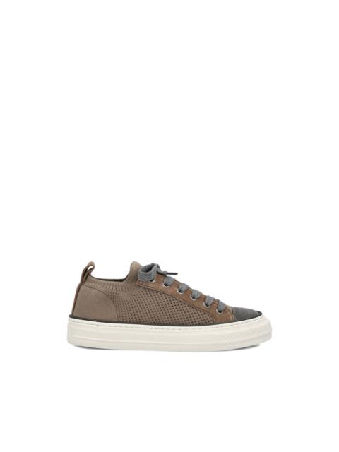 Brunello Cucinelli knitted lace-up sneakers