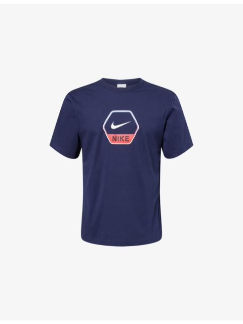 Nike Logo-Print Crew-Neck Cotton T-Shirt