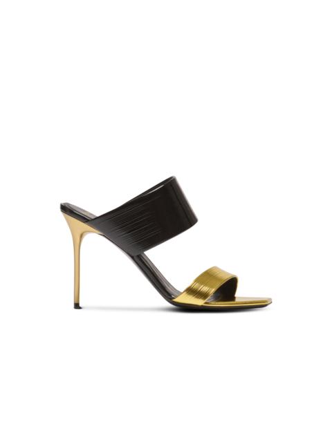 Balmain PB mules in striped leather