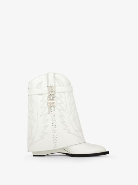 Givenchy SHARK LOCK COWBOY ANKLE BOOTS IN LEATHER