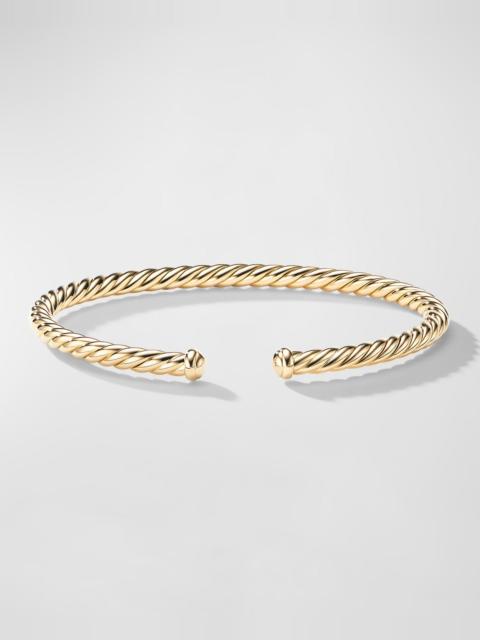 DAVID YURMAN 4mm Cable Flex Bracelet in 18K Gold