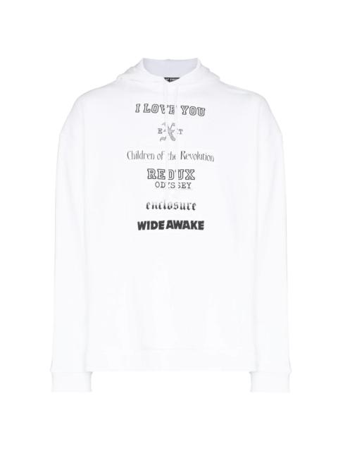 Raf Simons Chest-Print hooded sweatshirt