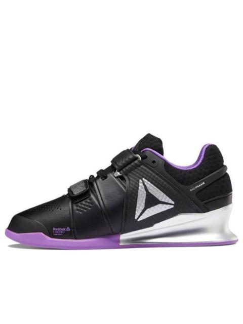 (WMNS) Reebok Legacy Lifter Low-Top Weightlifting Shoes Black/Purple DV6231