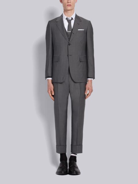 Thom Browne Medium Grey Kid Mohair Wide Lapel Suit