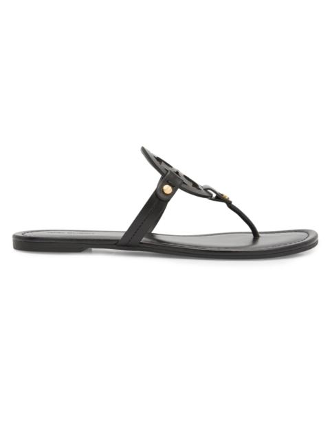 TORY BURCH Women's Miller Leather Thong Sandals - Perfect Black